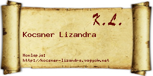 Kocsner Lizandra névjegykártya